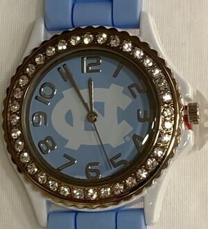 North Carolina Tar Heels Ladies Crystals Watch, Gift for Her Mom , NCAA